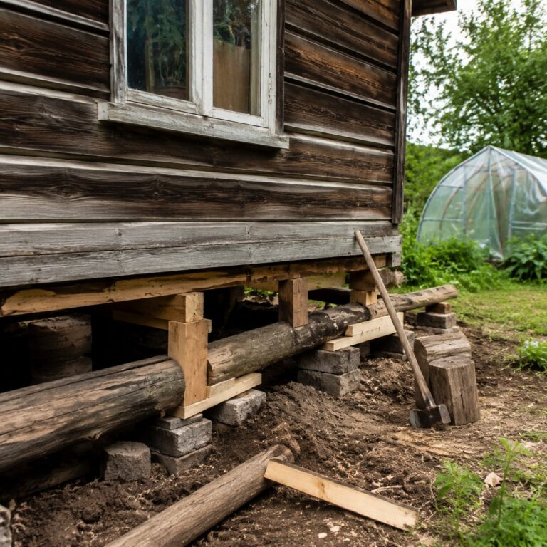 Иллюстрация к статье: Ремонт и укрепление деревянного фундамента