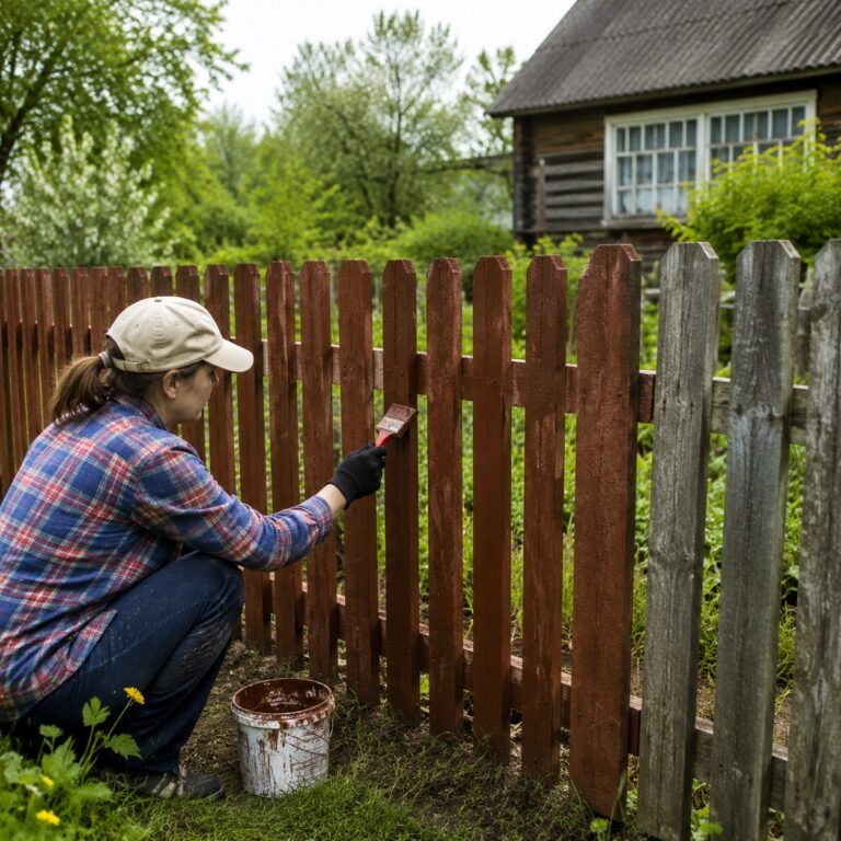 Иллюстрация к статье: Как правильно и красиво покрасить забор
